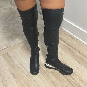 Black over the knee boots